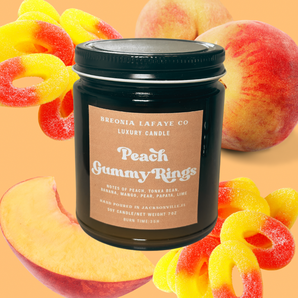 Peach Gummy Rings Soy Candle