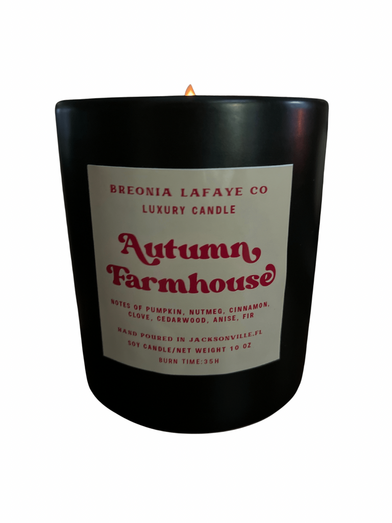 Autumn Farmhouse Soy Candle Matte Black