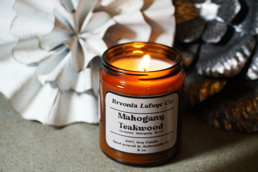 Mahogany Teakwood Soy Candle