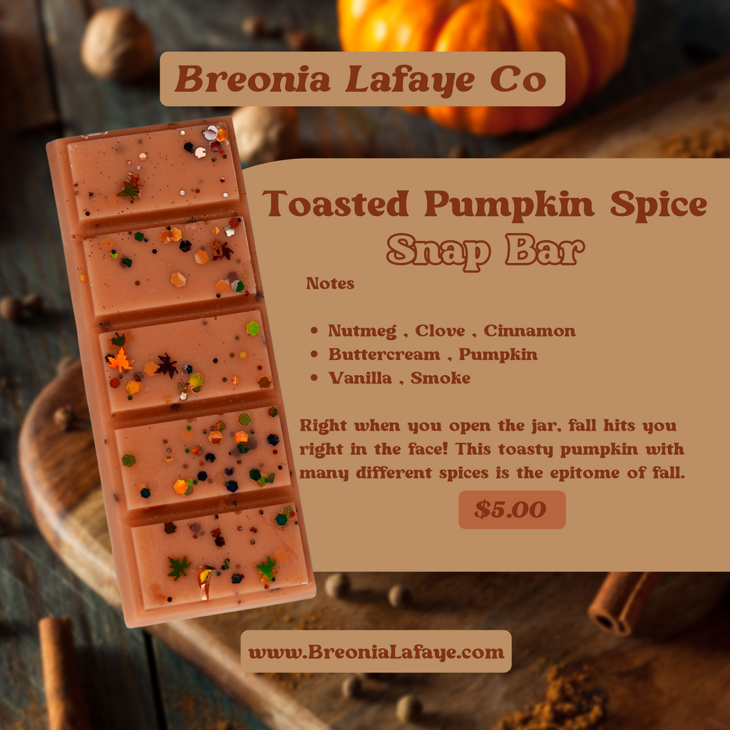 Toasted Pumkin Spice Wax Melt Snap Bar